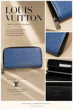 TJ130 Louis Vuitton Epi Denim Zippy wallet